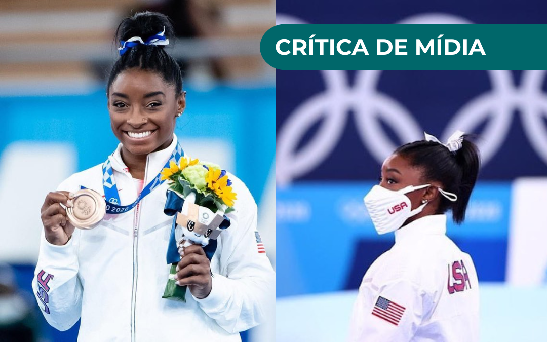 Duas imagens da atleta de ginástica artística Simone Biles (EUA) nas Olímpiadas de Tóquio 2020. Créditos: Instagram/Reprodução.